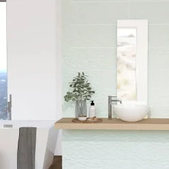 Faïence murale bleu ciel décor 3D mat L.90 x l.30 cm x ép.10,5 mm, Aspen-Etile Best