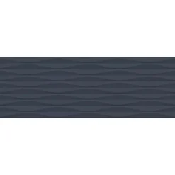 Etile Faïence murale bleu foncé mat décor 3D L.90 x l.30 cm x ép.10,5 mm, Aspen