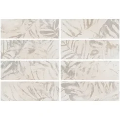 Faïence murale décor effet béton beige cream satin L.90 x l.30 cm x ép.10 mm, Brush