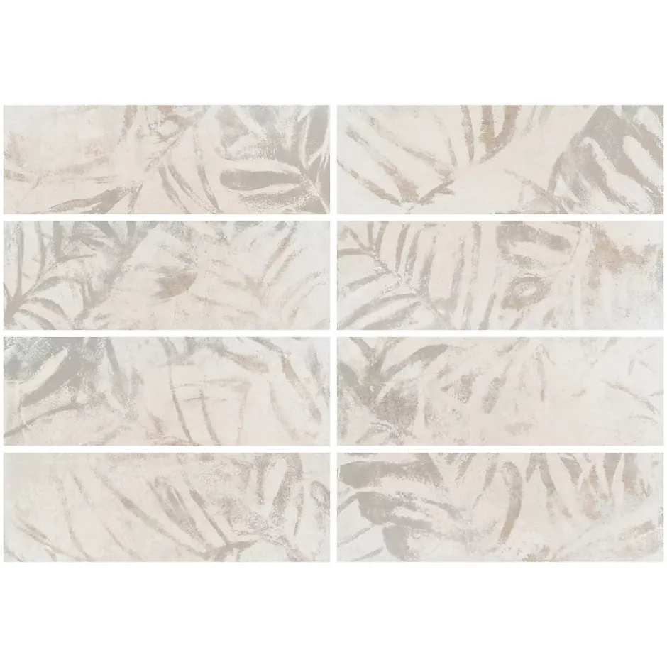 Faïence murale décor effet béton beige cream satin L.90 x l.30 cm x ép.10 mm, Brush