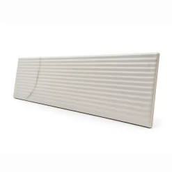 Faïence murale décor linéaire effet marbre blanc calacatta mat L.30 x l.7 cm, Minerra- Hot