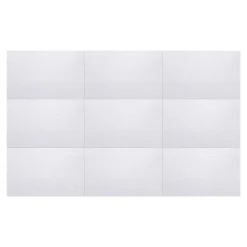 GoodHome Faïence murale décor relief linéaire blanc L.40 x l.25 cm x ép.8,3 mm, Alexandrina
