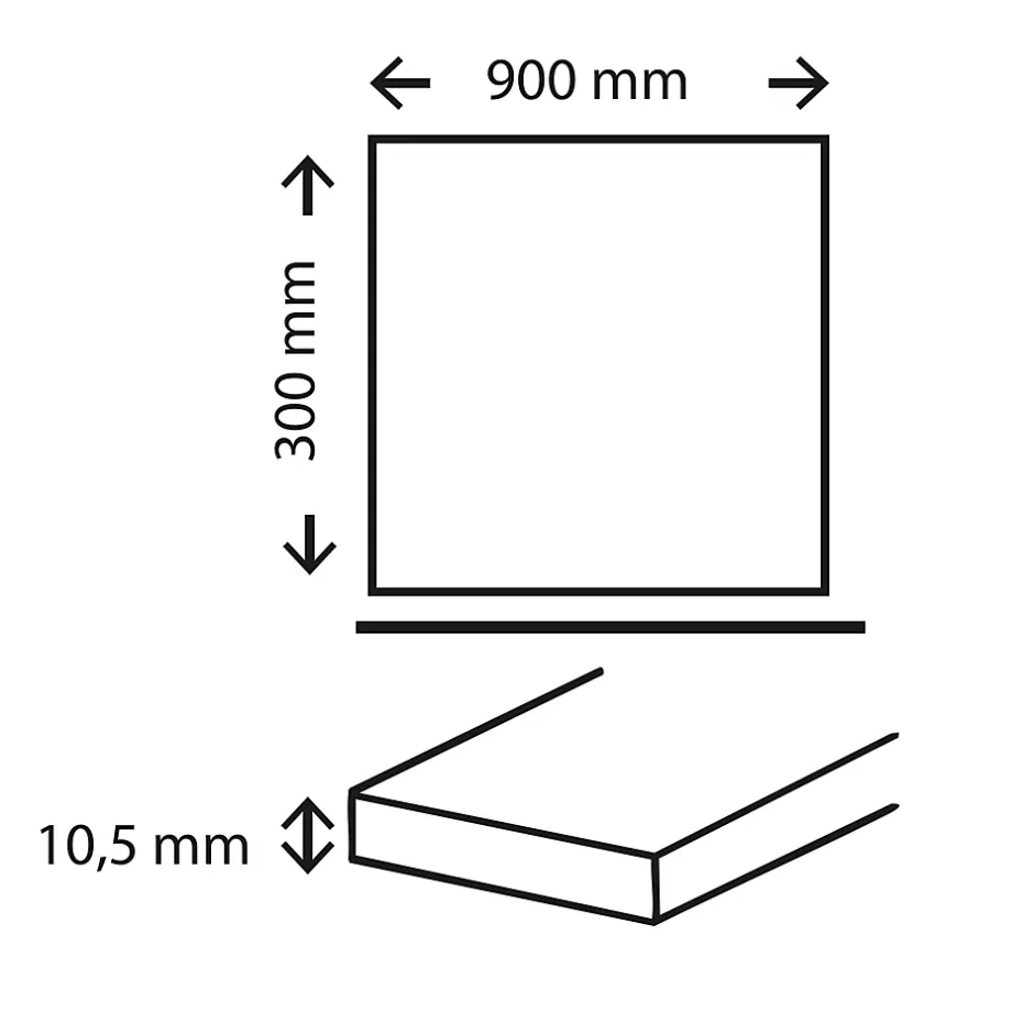Baldocer Faïence murale effet béton gris foncé mat décor vague L.90 x l.30 cm x ép.10,5 mm, Unik
