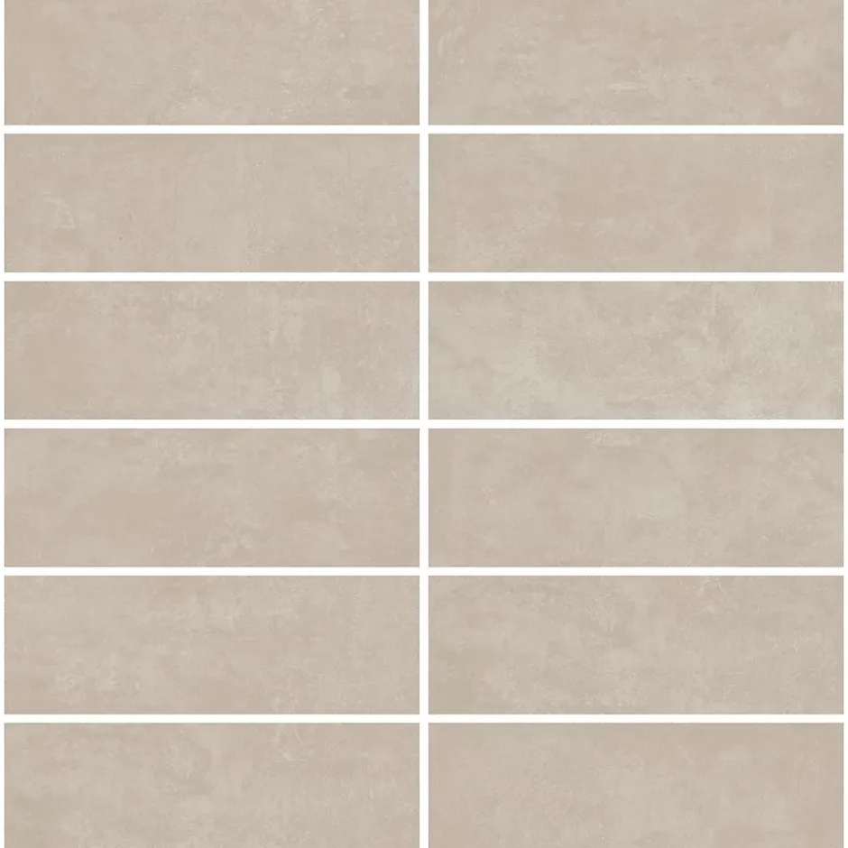 Faïence murale effet béton marron taupe satin L.90 x l.30 cm x ép.10 mm, Brush- New