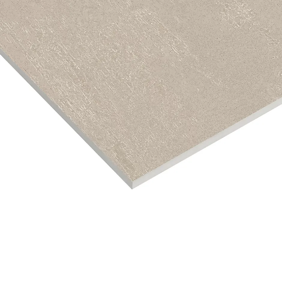 Faïence murale effet béton marron taupe satin L.90 x l.30 cm x ép.10 mm, Brush- New