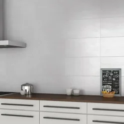 Faïence murale effet béton blanc mat L.60 x l.20 cm x ép.9,5 mm, Gallery-Ecoceramic Discount