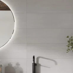 Faïence murale effet béton blanc mat L.60 x l.20 cm x ép.9,5 mm, Gallery-Ecoceramic Discount