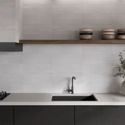 Faïence murale effet béton blanc mat L.60 x l.20 cm x ép.9,5 mm, Gallery-Ecoceramic Discount