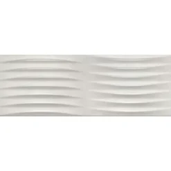 Faïence murale effet béton gris clair mat décor vague L.90 x l.30 cm x ép.10,5 mm, Unik-Baldocer Hot