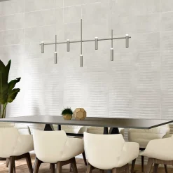 Faïence murale effet béton gris clair mat décor vague L.90 x l.30 cm x ép.10,5 mm, Unik-Baldocer Hot