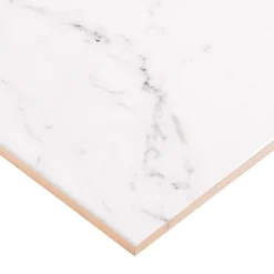 GoodHome Faïence murale effet marbre blanc L.60 x l.20 cm x ép.9,4 mm, Aruma