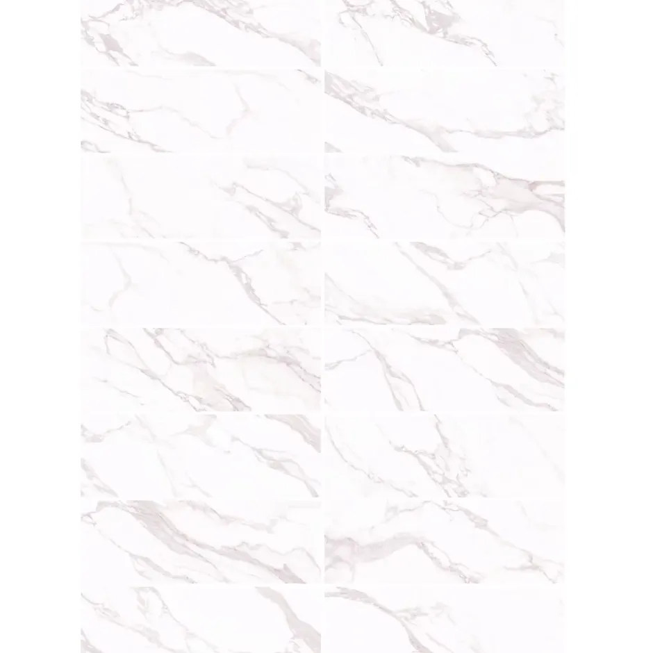 GoodHome Faïence murale effet marbre blanc brillant L.90 x l.30 cm x ép.8,7 mm, Oazis