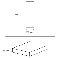 GoodHome Faïence murale effet marbre blanc brillant L.90 x l.30 cm x ép.8,7 mm, Oazis