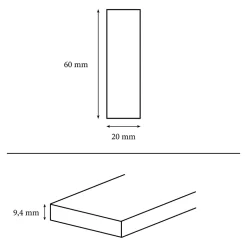 GoodHome Faïence murale effet marbre blanc décor vagues L.60 x l.20 cm x ép.9,4 mm, Aruma