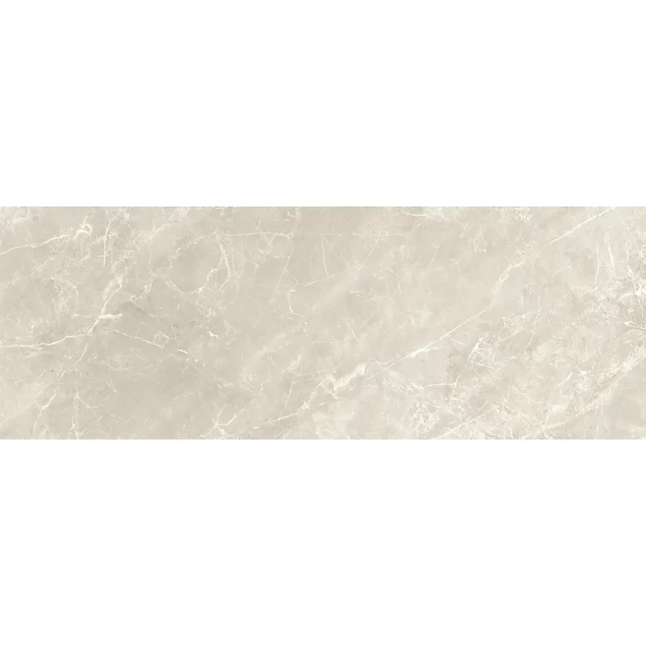 Faïence murale effet marbre taupe brillant L.90 x l.30 cm x ép.10,5 mm, Balmoral-Baldocer