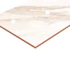 Faïence murale effet marbre blanc et doré brillant L.60 x l.20 cm x ép.9,4 mm, Aruma-GoodHome Hot