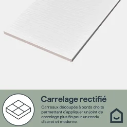 Faïence murale effet origami blanc L.90 x l.30 cm x ép.10,5 mm, Aragone-GoodHome Hot