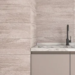 Faïence murale effet pierre beige mat décor texturé L.60 x l.20 cm x ép.9,5 mm, Althea-Ecoceramic Clearance