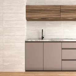 Ecoceramic Faïence murale effet pierre blanc mat L.60 x l.20 cm x ép.9,5 mm, Althea