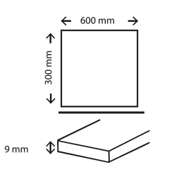 Azulejos Benadresa Faïence murale effet pierre blanc mat L.60 x l.30 cm x ép.9 mm, Urano