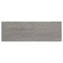 Ecoceramic Faïence murale effet pierre gris mat décor texturé L.60 x l.20 cm x ép.9,5 mm, Althea