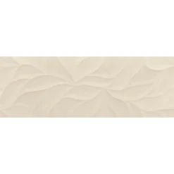 Azulejos Benadresa Faïence murale effet pierre beige mat décor feuille L.90 x l.30 cm x ép.10,5 mm, Avenue