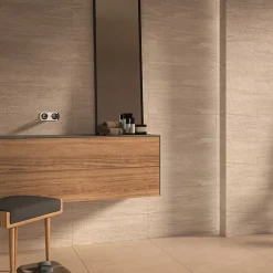 Faïence murale effet pierre beige mat L.60 x l.20 cm x ép.9,5 mm, Althea-Ecoceramic Discount