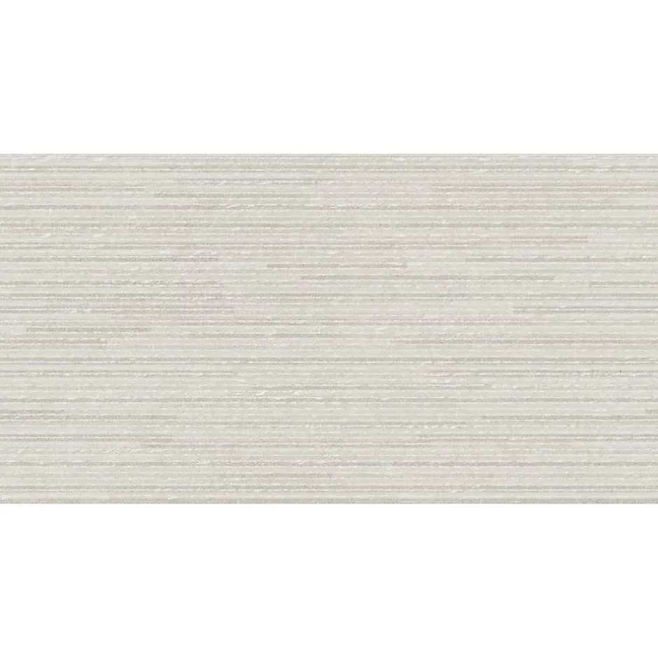 Azulejos Benadresa Faïence murale effet pierre gris mat décor texturé L.60 x l.30 cm x ép.9 mm, Urano