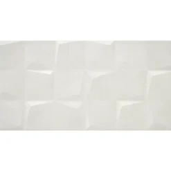 Alaplana Faïence murale en terre cuite effet béton décor blanc mat L.60 x l.30 cm x ép.8,5 mm, Taris