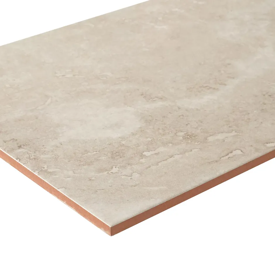 Alaplana Faïence murale en terre cuite effet pierre beige mat L.60 x l.30 cm x ép.8,5 mm, Nor