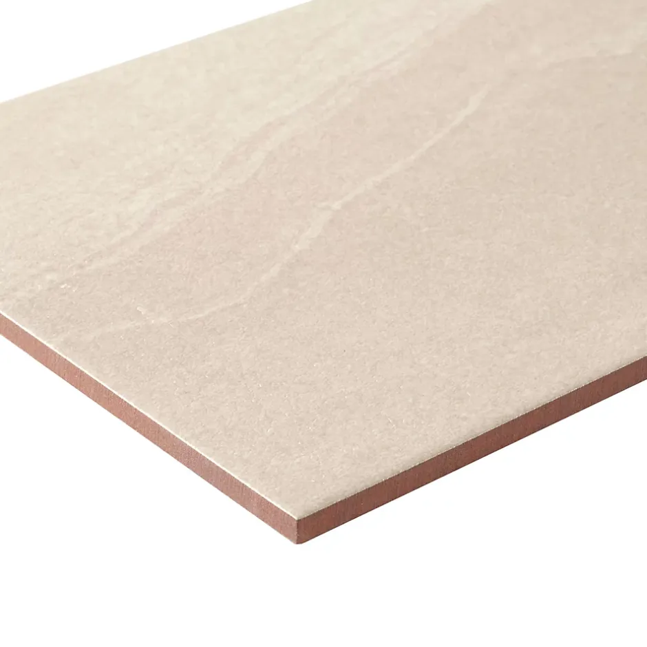 Faïence murale en terre cuite effet pierre beige mat L.40 x l.25 cm x ép.8,5 mm, Queens-Alaplana Discount