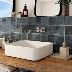 Faïence murale Funny Vintage bleu nuit 10 x 10 cm- New