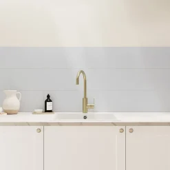 GoodHome Faïence murale gris clair satiné L.60 x l.20 cm x ép.8,3 mm, Plain