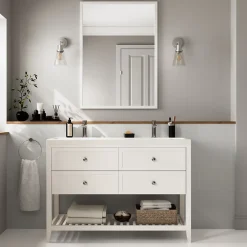 GoodHome Faïence murale gris clair satiné L.60 x l.20 cm x ép.8,3 mm, Plain