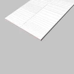 GoodHome Faïence murale intérieur blanc brillant à motif L.60 x l.30 cm x ép.7 mm, Colville