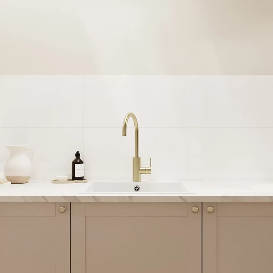 Faïence murale intérieur blanc brillant L.60 x l.30 cm x ép.7 mm, Colville-GoodHome Hot