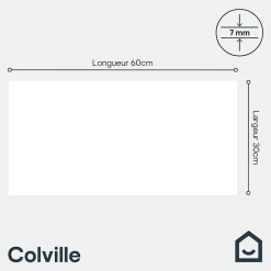 Faïence murale intérieur blanc brillant L.60 x l.30 cm x ép.7 mm, Colville-GoodHome Hot