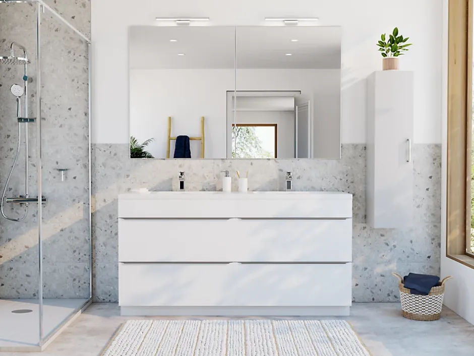 Faïence murale intérieur effet pierre ivoire mat L.75 x l.25 cm x ép.9 mm, GeoTech-Mykonos