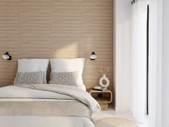 Faïence murale intérieur effet bois décor lamelles L.75 x l.25 cm x ép.9 mm, Teka- Clearance