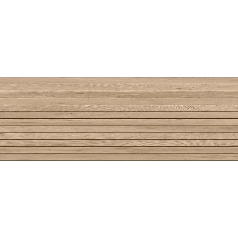 Faïence murale intérieur effet bois décor lamelles L.75 x l.25 cm x ép.9 mm, Teka- Clearance