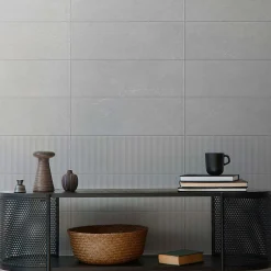 Faïence murale intérieur effet pierre gris mat L.90 x l.30 cm x ép.8,7 mm, Astor- Best