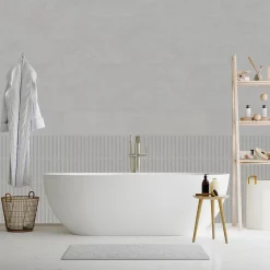 Faïence murale intérieur effet pierre gris mat L.90 x l.30 cm x ép.8,7 mm, Astor- Best