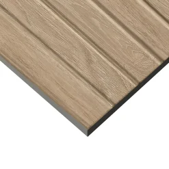 Faïence murale intérieur effet bois mat décor lamelles L.90 x l.30 cm x ép.10,8 mm, Bois 3D