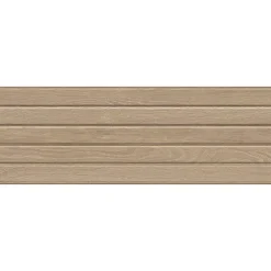 Faïence murale intérieur effet bois mat décor lamelles L.90 x l.30 cm x ép.10,8 mm, Bois 3D