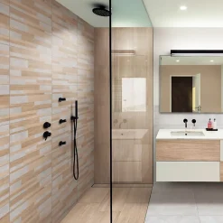 Faïence murale intérieur effet bois et béton L.60 x l.30 cm x ép.8,2 mm, Tendance