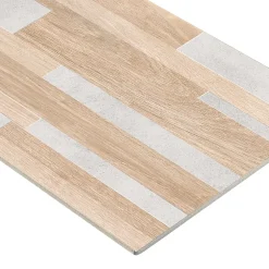 Faïence murale intérieur effet bois et béton L.60 x l.30 cm x ép.8,2 mm, Tendance
