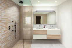 Faïence murale intérieur effet bois et béton L.60 x l.30 cm x ép.8,2 mm, Tendance