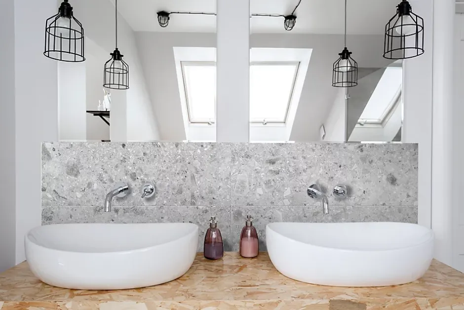 Mykonos Faïence murale intérieur effet pierre gris clair L.75 x l.25 cm x ép.9 mm, GeoTech