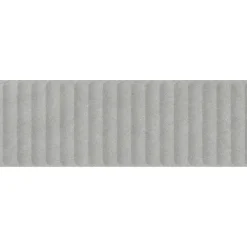 Faïence murale intérieur gris mat effet cannelures L.90 x l.30 cm x ép.10,8 mm, Astor- Best
