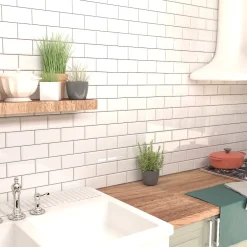 Faïence murale intérieur métro blanc L.15 x l.7,5 cm x ép.7,2 mm